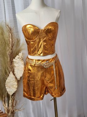 Set orange bustier + pants