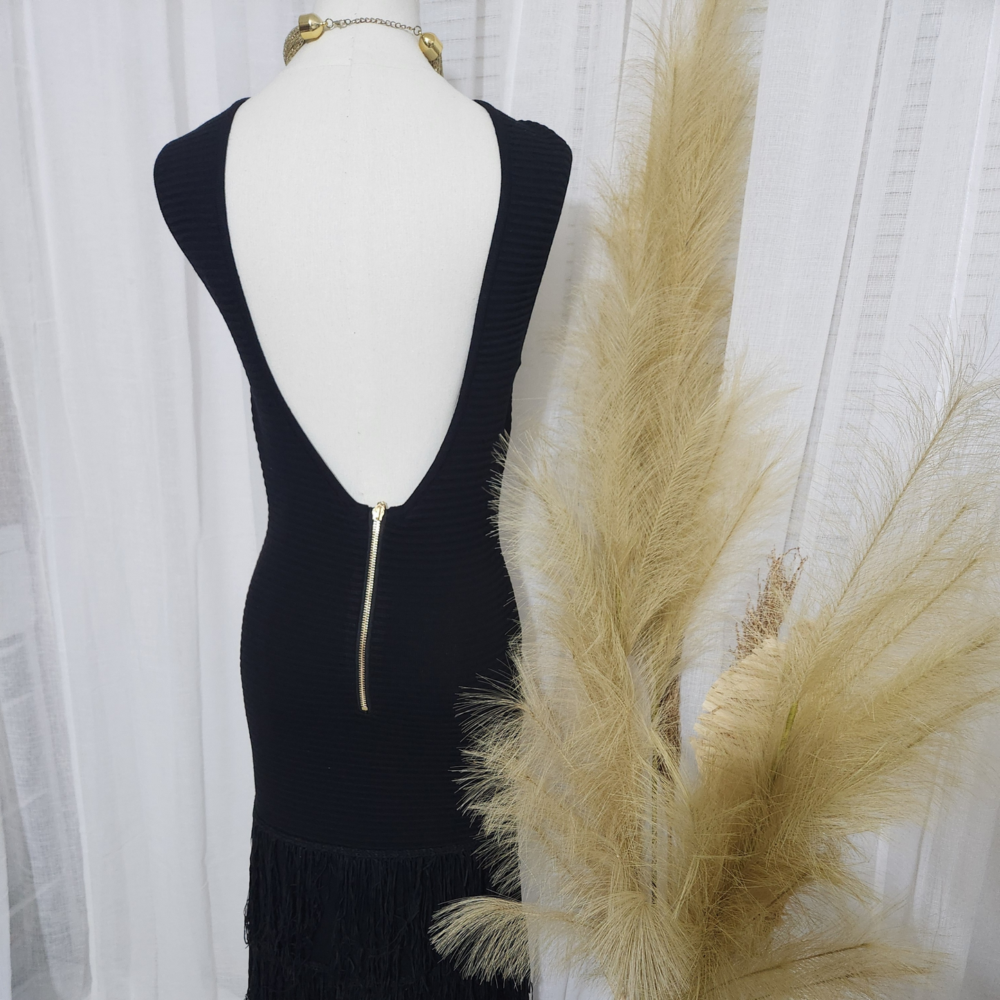 Vestido midi manga corta