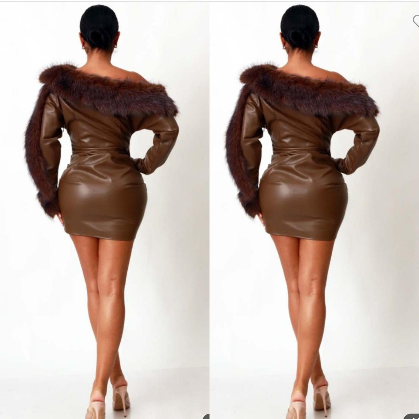 Vestido en leather chocolate