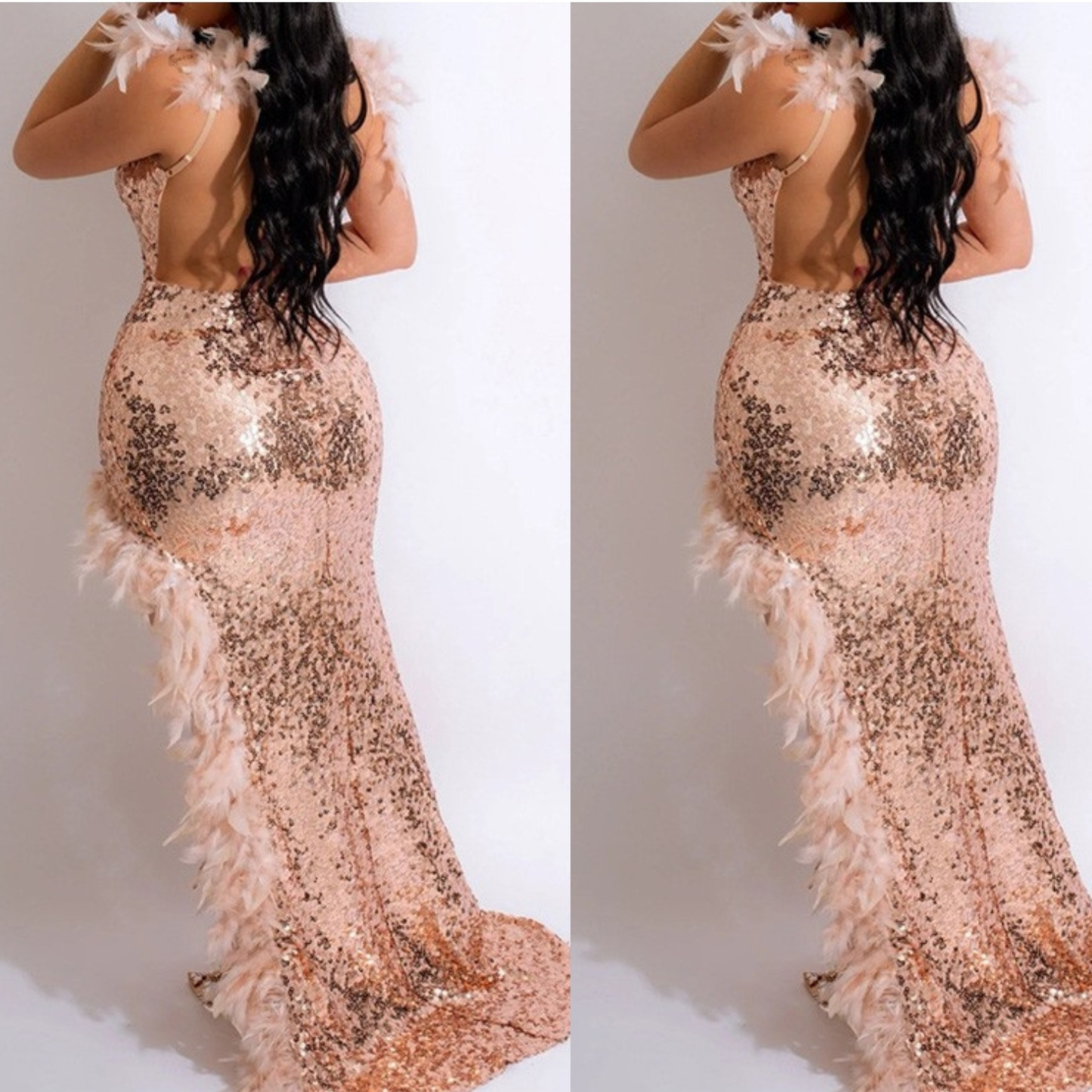 Champagne sequins dress