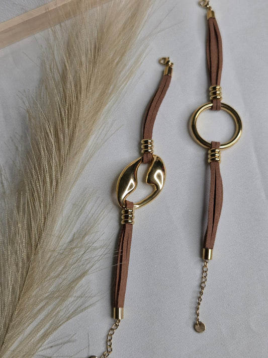 Pulsera con hilo marron