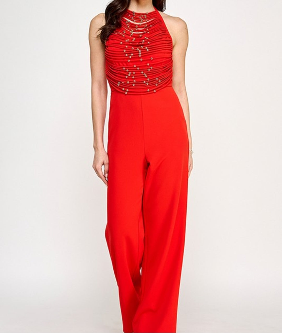 Jumpsuit rojo tipo halter