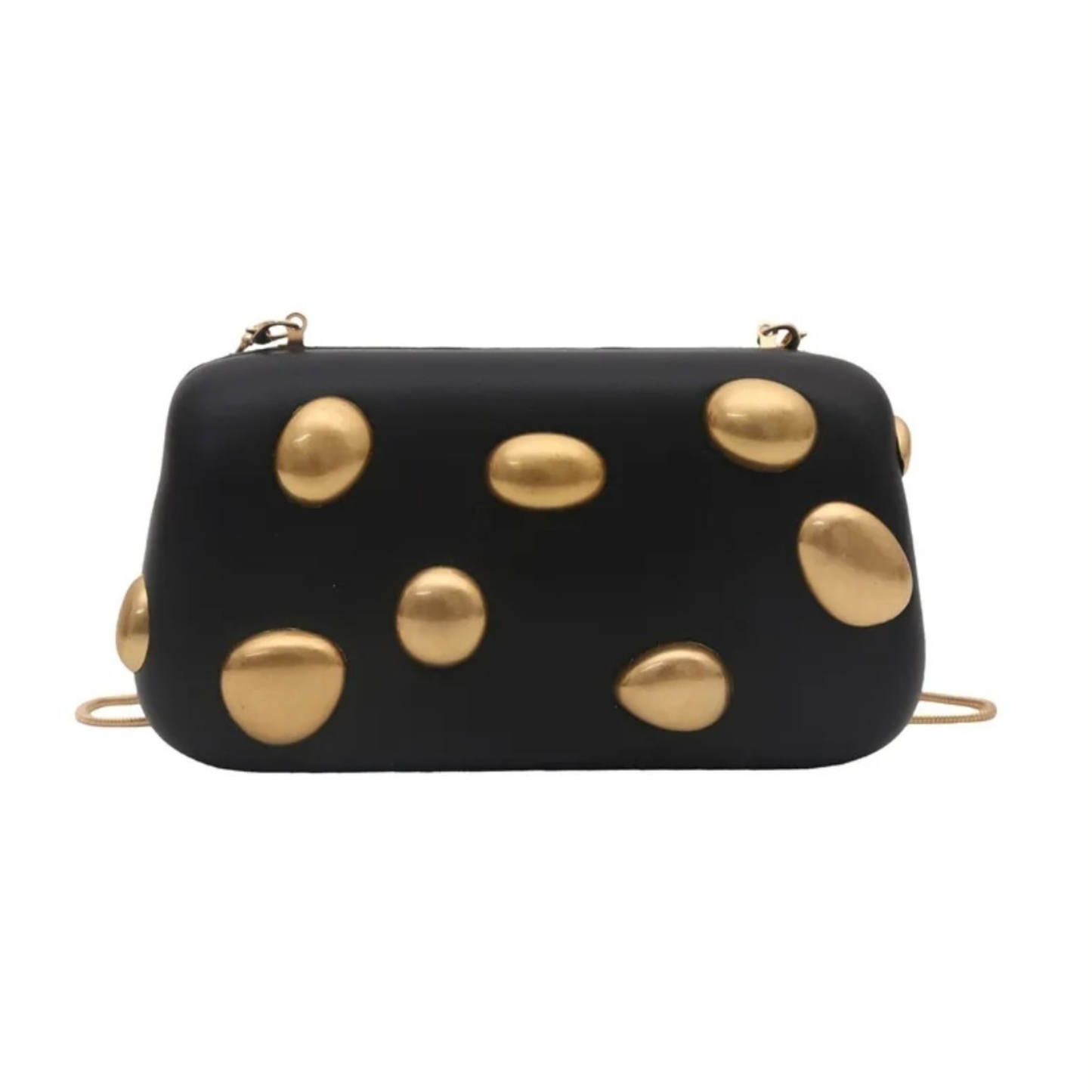 Cartera con detalles en dorado