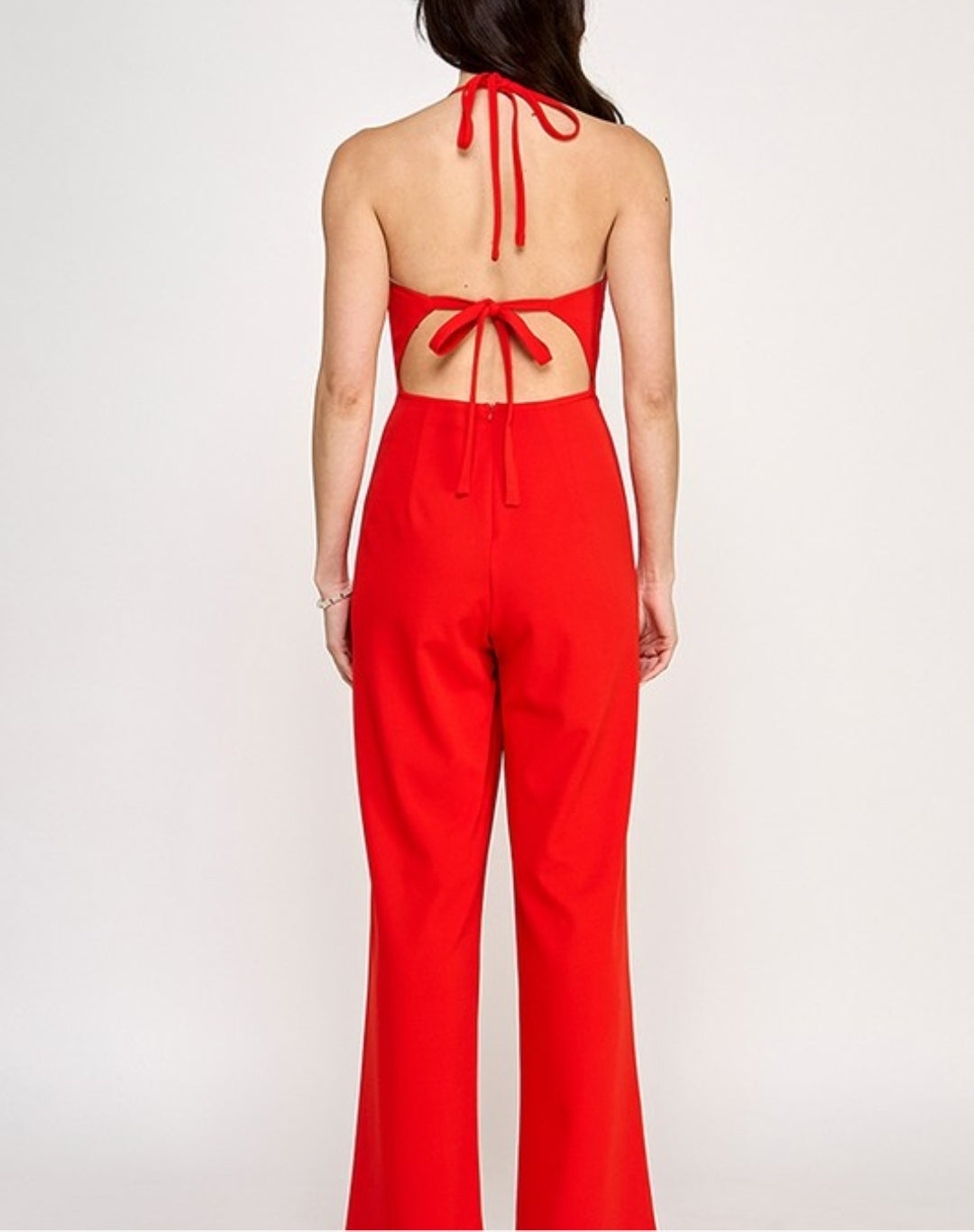 Jumpsuit rojo tipo halter