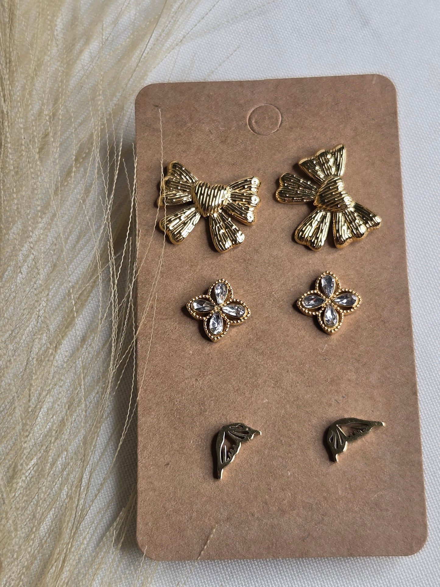 Trios de pantallas dorado/plata
