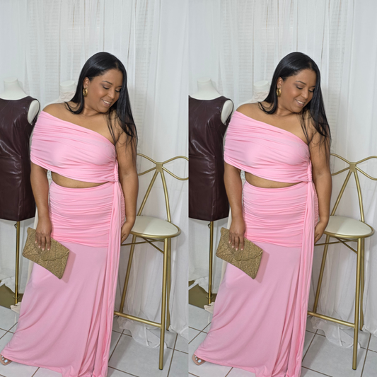 Skirt set pink