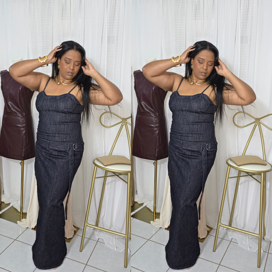 Denim maxi dress