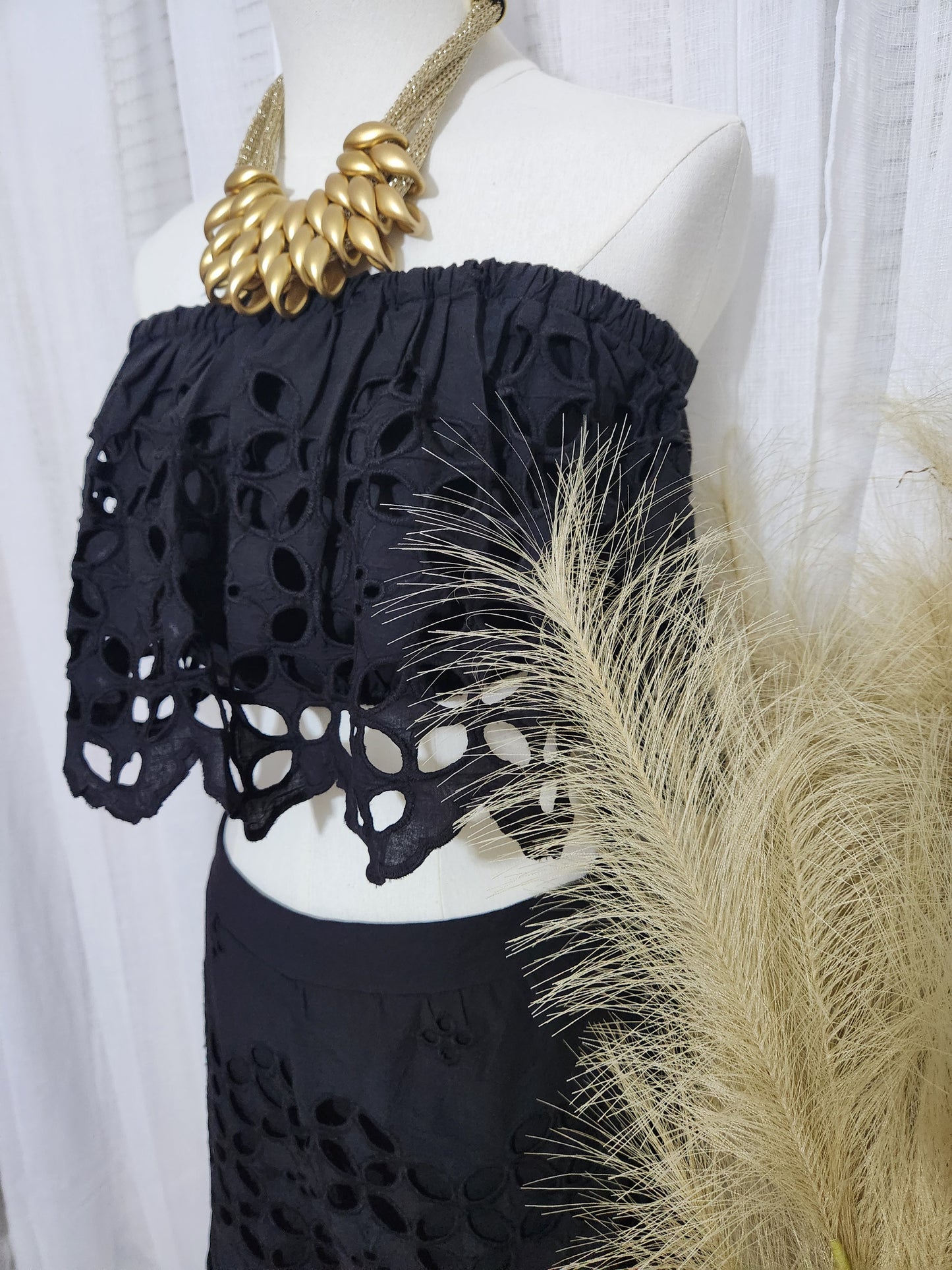 Set eyelet color negro