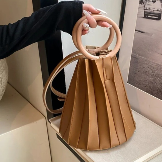 Cartera acordeón en leather