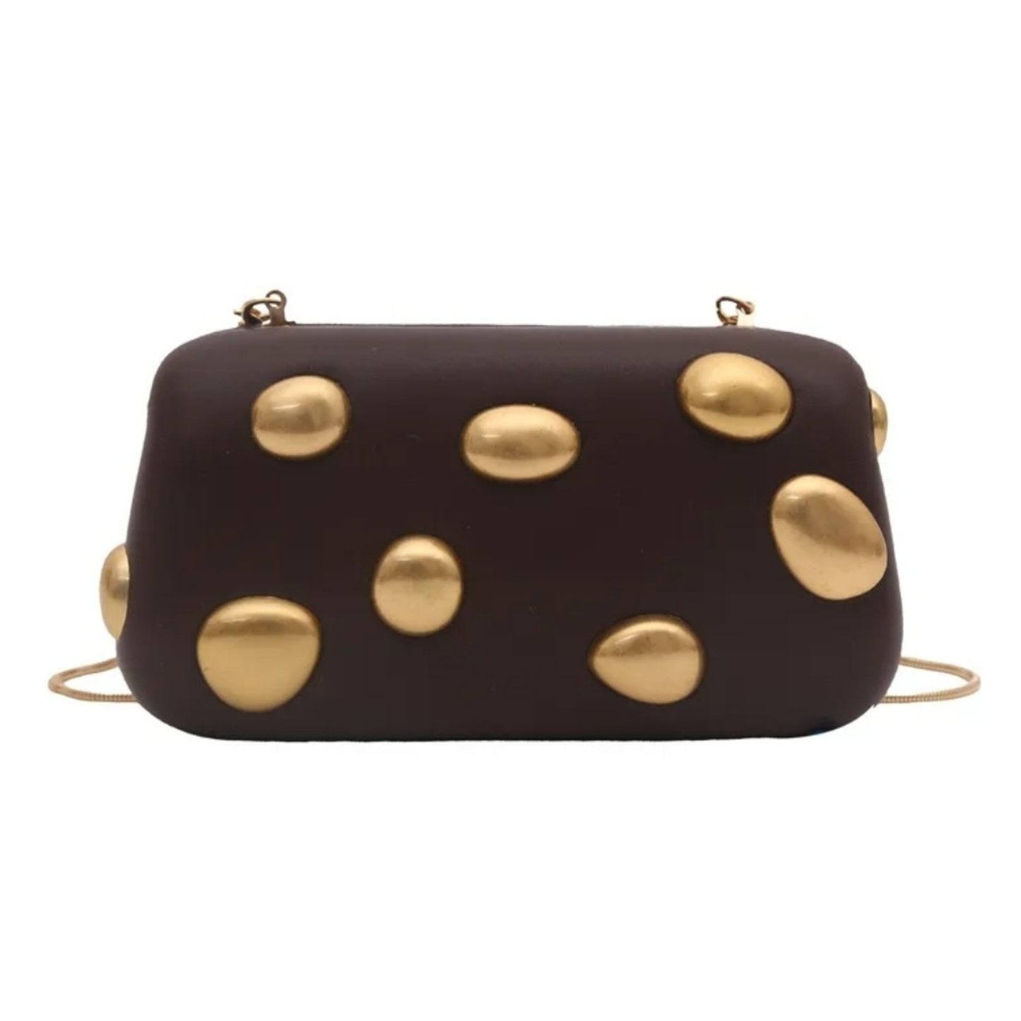 Cartera con detalles en dorado