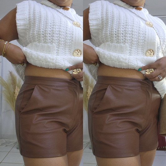 Pantalón corto chocolate