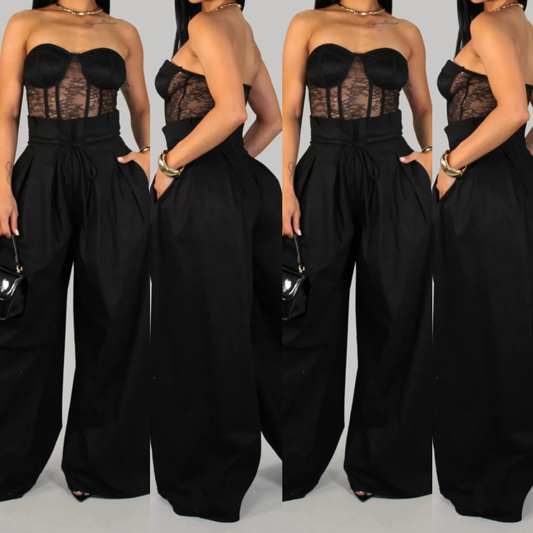 Midnight lace jumpsuit